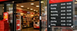 Ingang van een Kruidvat winkel in Wageningen met open deur en etalage