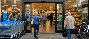 Albert Heijn supermarkt ingang in Wageningen